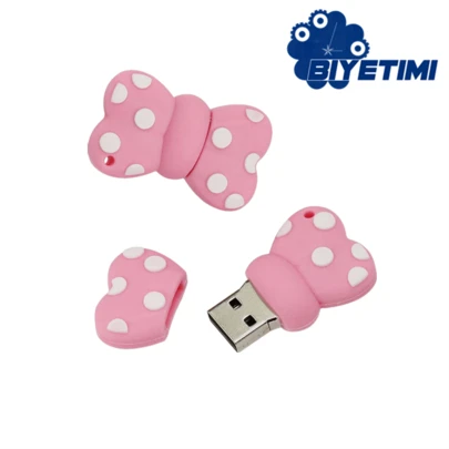  128GB USB-Stick mit Schleifenmuster von Biyetimi, 64GB 2.0 Cartoon USB-Stick, 32GB USB-Stick 64GB, Geschenk für Mädchen