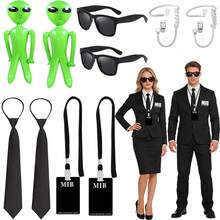 6pcs Fashion Creative MIB Agent Costume Accessories, Secret Service Costume Set Suitable For Men & Women Cosplay - Black - View 12