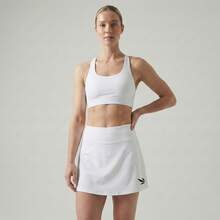 Women's Fitness Short Skirt With Pocket, Well-Fitted - White - View 3