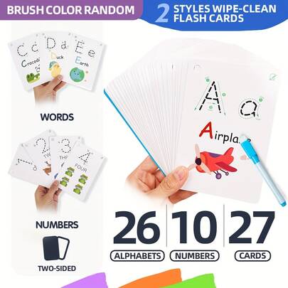 Conjunto de 27 peças de cartões para traçar o alfabeto e palavras, números e aritmética, reutilizáveis, incluindo prática de traçado, adequados para o método Montessori de desenho. Acompanha adesivos apagáveis para escrita, ideais para a educação de pais e filhos, adequados para meninos e meninas. Artigos de papelaria, material escolar, brinquedos, brinquedos infantis, brinquedos Montessori, brinquedos educativos.