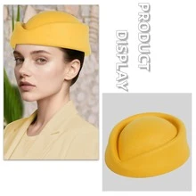 1pc Elegant Women's Felt Fedora Hat - Polyester Woven Lightweight Non-Stretch Hat, Suitable For New Year And Church Weddings - No Feathers, Hand Wash Or Dry Clean Only, Suitable For Daily Activities, Gatherings, Parties, Can Be Used As Holiday And Mother's Day Gifts, One Size Hair Sleep Cap - Other Colors for Style B - View 4