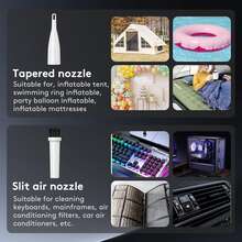 FOURQ Electric Compressed Air Duster, 130000RPM High-Speed Jet Fan Blower, Cordless Keyboard & PC Cleaner, Portable Mini Car Dryer & Snow Blower, Reusable Air Duster - Unique Gift For Men - White - View 3