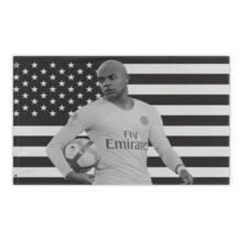 Football Star Kylian French Mbappe Flag Wall Hanging Banner USA Flag 3X5 Ft Funny Banner Polyester With Brass Grommets,Funny Flag Decorations,Flag For Room, Dorm, Outdoor - Pink - View 1