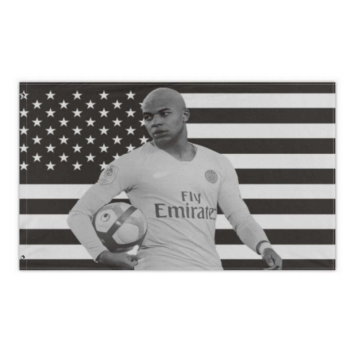 Football Star Kylian French Mbappe Flag Wall Hanging Banner USA Flag 3X5 Ft Funny Banner Polyester With Brass Grommets,Funny Flag Decorations,Flag For Room, Dorm, Outdoor - Pink - View 1