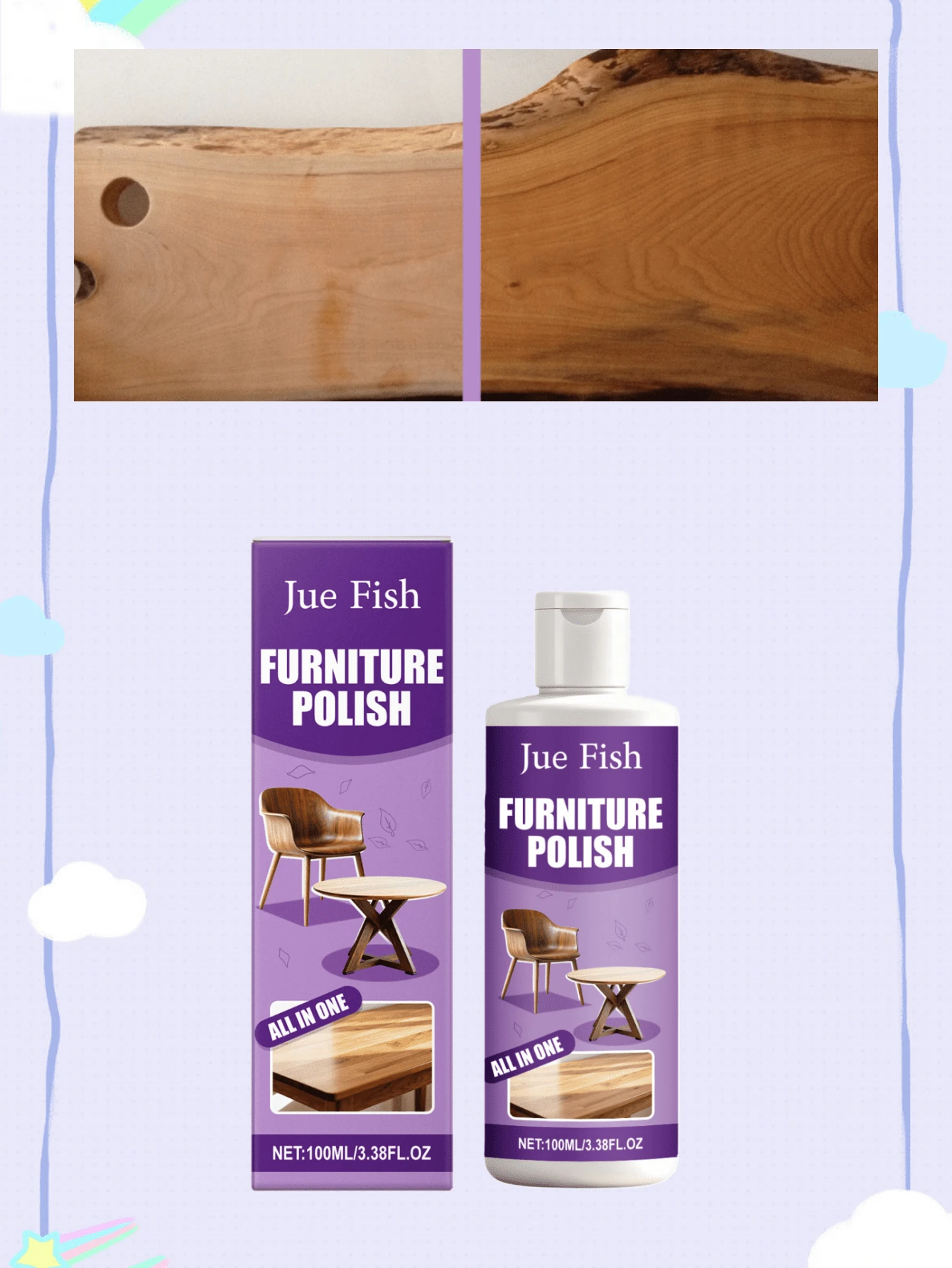 家具抛光剂 - 喷雾蜡保养、除油、增亮、防水，适用于沙发、座椅、木制家具 - 液體 - 查看 1