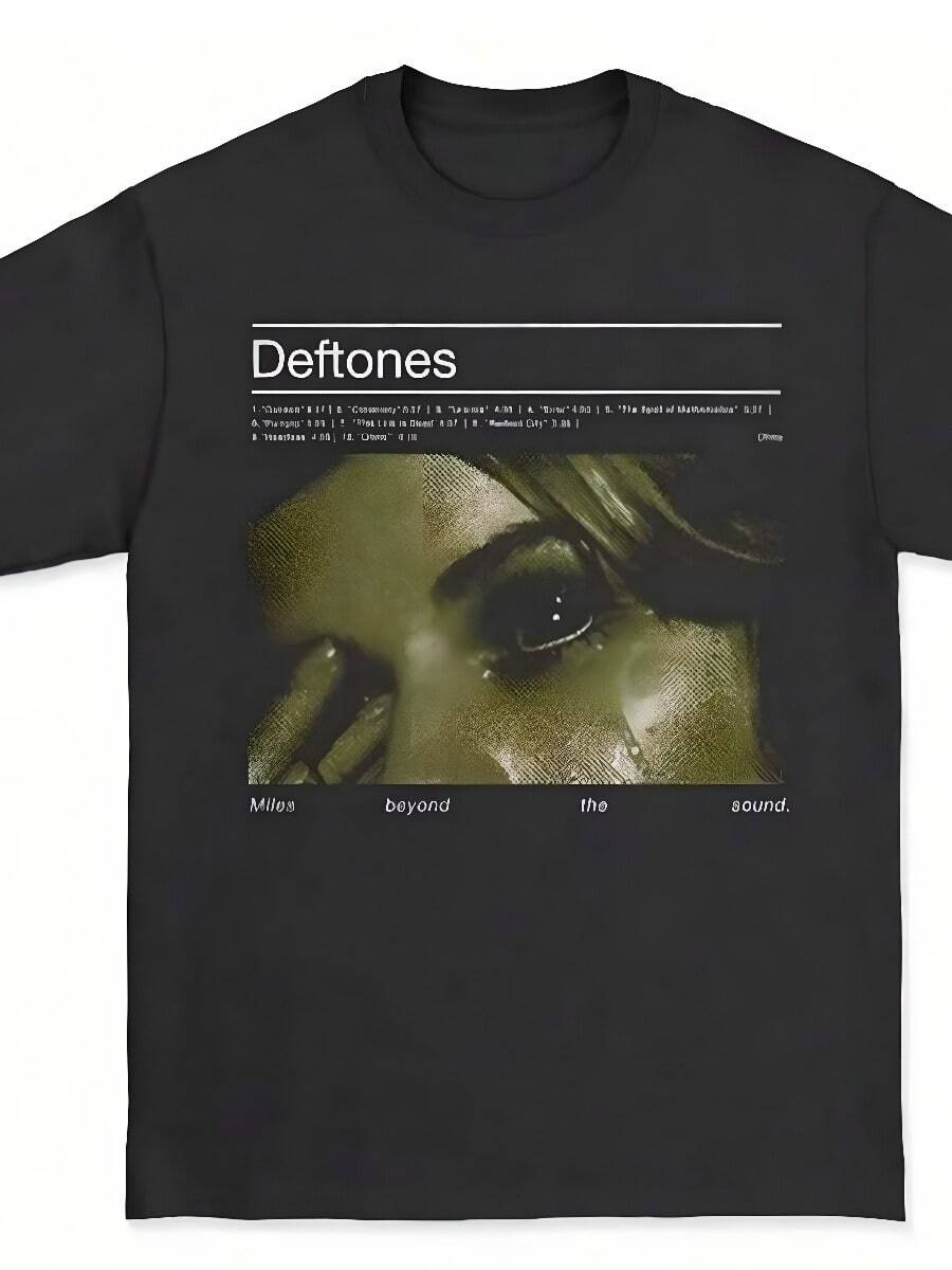 2026 Deftoness Singer Band Men Men Hip Hop Rock Style Fashion Short Sleeve TShirts Summer Oversized Causual Loose Tops4 - 黑色 - 查看 1