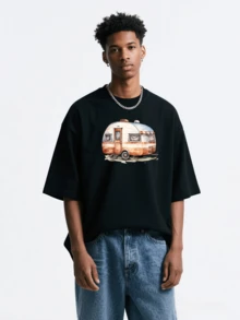 9pcs Camper Van Heat Transfer Vinyl Decals For DIY T-Shirt, Clothing, T-Shirt, Mask, Jeans, Backpack, Hat, Pillow, Personalized Style, Washable Heat Press Stickers - Campervan Heat Transfer Pattern - 9pcs - View 5