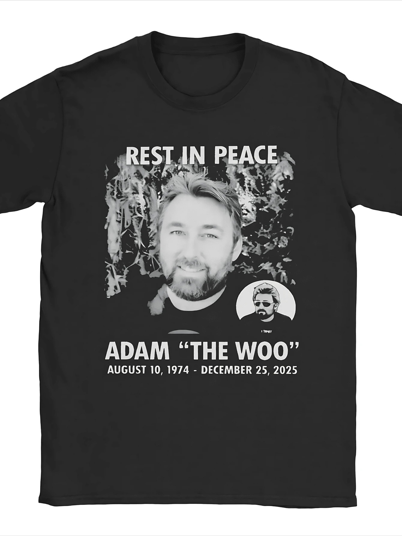 Adam The Woo Travel And Adventure Blogger T Shirt Tees Short Sleeve Crewneck T-Shirts Cotton Adult Clothes - 黑色27 - 查看 1