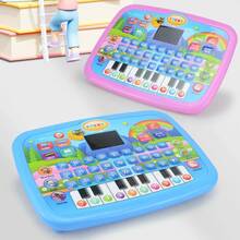 1 Piece Interactive Learning Tablet For Toddlers, With Letter, Number, Music, Word, And Early Learning Math Games, A Fun Educational Tool For Young Learners, Number Kids, Game Tablet - Blue - View 7