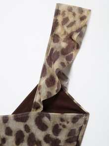 Mellowy New Spring/Summer Women's Layered Decorative Printed Chiffon Top - Animal Print - View 7