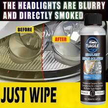 10.14盎司车灯除黄增亮抛光剂 | 汽车大灯氧化和模糊修复套装 - 增亮、提高透明度、防止开裂 - 家用汽车大灯修复和保养套装 - TAE-004 - 查看 10