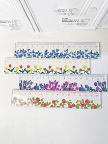 1 Transparent Plant Ruler, Flower Ruler, And Acrylic Ruler (5.91 Inches, With Centimeter Markings), Suitable For Use In Schools And Offices! - A - View 1