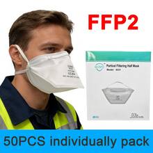 50PCS Protective Mascarillas CE Certified FFP2 Face Mask Dust-Proof Mask - A - View 1