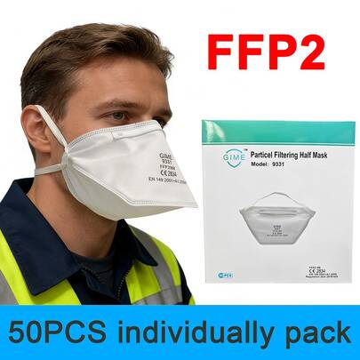 50PCS Protective Mascarillas CE Certified FFP2 Face Mask Dust-Proof Mask