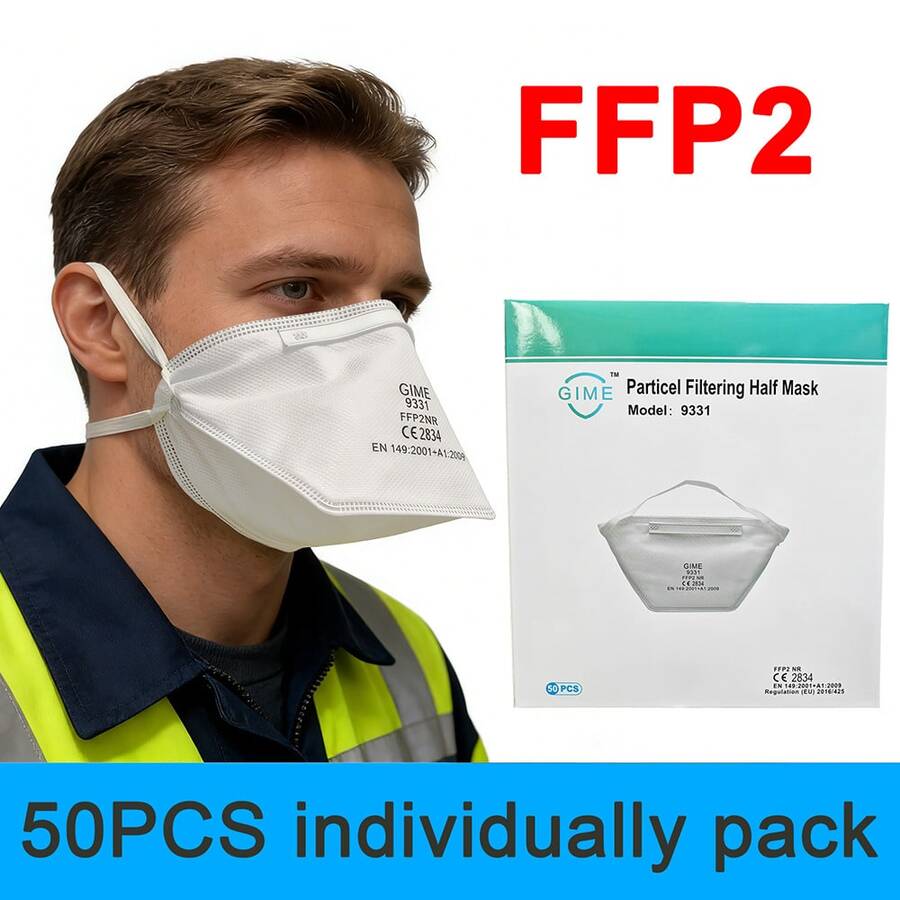 50PCS Protective Mascarillas CE Certified FFP2 Face Mask Dust-Proof Mask - A - View 1