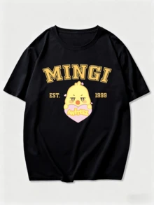 ATEEZs Aniteez Kpop - Logo Unisex Short Sleeve GIFT For Fans Graphic Print T-Shirt - Black - View 6