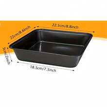 Bộ 3 khay nướng bằng thép carbon họa tiết đen và vàng | Có 3 kích cỡ: S/M/L (18-25cm/7.1-9.8in) | Chống dính, chịu nhiệt, dễ vệ sinh, lớp phủ chống dính | Dụng cụ nướng trong nhà | Thích hợp cho bánh quy, pizza, nướng và nhiều món khác - Nhiều màu - Xem 14