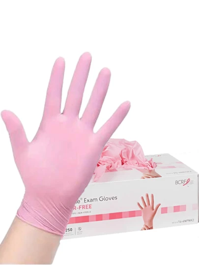 100/50/4pcs Pink, Disposable Nitrile Gloves, Powder-Free Latex-Free Gloves, Household Cleaning Gloves, Waterproof Gloves, Suitable For Kitchen, Hair Dyeing, Beauty Salon, Waterproof, Anti-Static, Food- , Black, White, Pink, Purple Disposable Gloves Optional (Latex-Free, Finger , Suitable For Kitchen, Bathroom, Toilet, Living Room, Etc.)(Prevent Damage By Bagging)