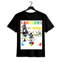 [100% Cotton] Mom Doesn't Come With a Manual Women awareness T-Shirt - Czarne - Zobacz 1