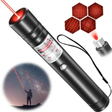 1pc Long-Range Flashlight Laser Pointer, Rechargeable USB Laser Pen Cat Toy, Adjustable Focus With Star Cap, Aluminum Alloy Body, Variety Of Star Pattern Designs, Suitable For Guidance, Engineering, Playing With Pets, Outdoor Camping And More - Multicolor - View 13