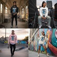 Moletom Canguru Streetwear Com Capuz Flanelado Urbano Inverno Forrado Diário Viagem Passeio Rua Festa - Branco - Visão 3