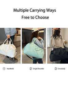 大容量运动健身瑜伽包，带独立鞋仓、干湿分离设计，女士旅行背包，适合旅行、健身、瑜伽、运动、商务、海滩、夏季度假，以及健身装备配件 - 彩色 - 查看 7