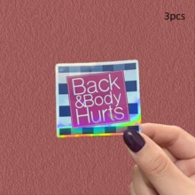 Bộ sticker vui nhộn dành cho "Đau lưng và nhức mỏi cơ thể" - Chất liệu vinyl bền, thích hợp dán lên bình nước, xe hơi, laptop, v.v., cũng phù hợp cho đồ dùng học tập và mùa tựu trường. - Nhiều màu - Xem 17