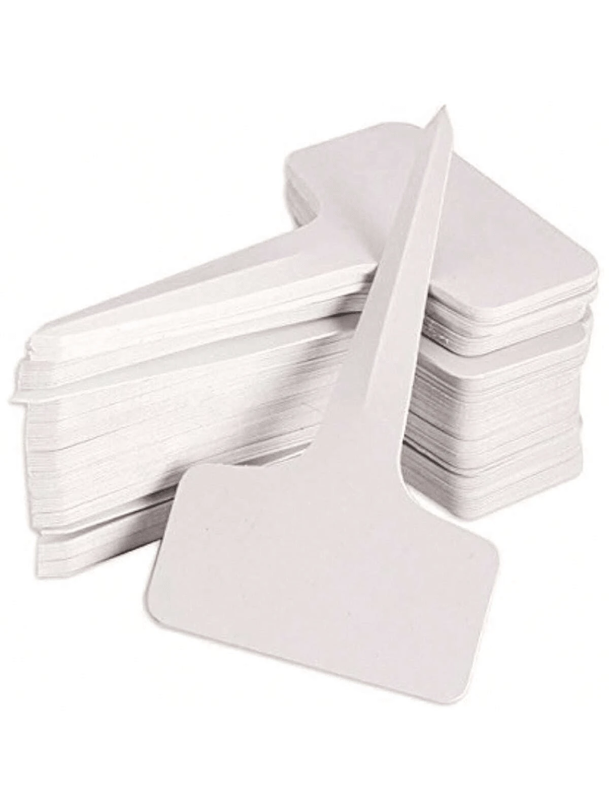 White Plastic Waterproof Plant Labels: Ideal For Nursery Stakes And Pot Markers! - A - View 1