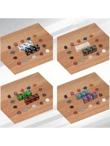 SWAJUJA 56pcs MTG Dice Set (8 Colors) - 48pcs MTG Life Counter Dice + 8pcs D20 Dice, TCG/CCG Card Game Accessories - Multicolor - View 5