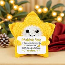 1 Stück handgefertigte gehäkelte Dekorationsfigur für den Schreibtisch, süße Cartoon-Tier- und Pflanzenformen, ideal als Geburtstagsgeschenk/Freundschaftsgeschenk für beste Freundin, Schwester, Mutter, Großmutter, Kollegin, Familie, ihn/sie, Unterstützung positiver Emotionen, kreative Party-/Thanksgiving-/Valentinstag-Dekoration, Kinderkuscheltier, Zimmer-/Schreibtisch-Ornament, kleine Erinnerungsstücke - Verschiedenfarbig - Übersicht 38