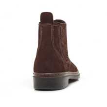 Kit Botinha Masculina Nobuck Cano Curto Trabalho + Relógio - Marrom - Visão 4