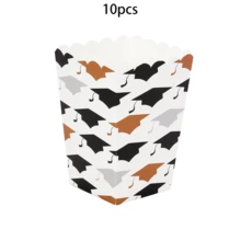 Caixas de pipoca com design de chapéu de formatura (10, 30 ou 50 unidades), sacos de pipoca para formatura de 2026, sacolas/caixas de doces para presente de formatura, decorações para festa de formatura universitária e do ensino médio de 2026. - Multicolorido - Ver 7