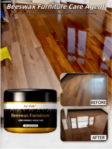 1pc/2pcs Beeswax Furniture Care Agent, Can Remove Dust From Home Surfaces And Brighten Wooden Materials, Suitable For Wood Floors, Furniture And More, Easy To Use: Repeatedly Wipe The Area That Needs Polishing, Nourish The Wood, Instantly Enhance The Luster. Can Be Given As A Gift To Family And Friends, A Great Gift For Holidays, Random Shipment Of New And Old Versions, Upgraded Packaging But Consistent Product Effect. - Solid State - View 7