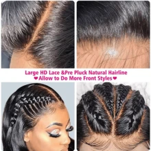 bling hair Pre-Plucked 360 Body Wave Full Lace Front Wig Made From Human Hair Featuring An Invisibility Strap 200% Density Body Wave Style With Pre-Plucked Baby Hair Natural Look Perfect For Vacations Designed For Busy Professionals And Includes A Breathable Cap Updo Down Style Hairpiece Everyday Party Use Needed Long Black Wig Versatile Hairpiece Sleek Hairstyle Realistic Hairpiece Beauty Accessory Beginner Friendly For Sports, Vacation, Halloween, Christmas, Festivals, Proms, Outdoor, Cosplay, Campus, School, Beach, Wedding, Camping, Holiday, Summer Outfits, Charming, Elegant, Casual, Y2K Fashion, SS25 Styles, For Daily Use - Natural Black - 查看 7