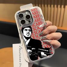 Póster con temática de gánsteres Dise?o de impresión,Protector Transparente de Alta Calidad para Celular - Funda Anti-Caídas de TPU para Multi-Modelos (OPPO, Redmi, , ) - Ideal para San Valentín y Halloween - transparente - Ver 3