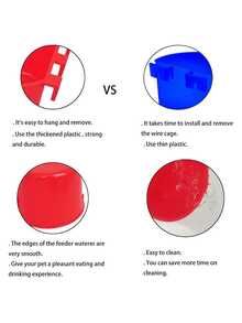 20pcs Chicken And Rabbit Feeders Suitable For Cages, Hanging Chicken Water Feeding Cups, Plastic Bird Feeder Seed Bowls - Feeder - View 7