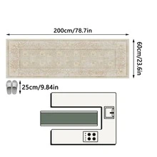 1pc Floor Mat/Rug (Rug, Carpet, Area Rug, Bath Mat, Bath Rug, Door Mat, Runners, Runner Rug), European & American Vintage Bohemian - Classical Floral Distressed - Hallway Runner Rug, Bathroom, Kitchen, Entrance, Doorway, Corridor, Bedside, Living Room, Bedroom, Etc.) + All-Season Soft Washable Rug, Home Decor - Multicolor - View 12