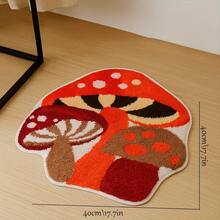 1 件可爱卡通熊印花地毯，柔软耐用仿羊毛圆形地毯，舒适家居垫，可水洗，适用于卧室、客厅、游戏垫、卧室装饰、地毯、梳妆垫、家居装饰、节日装饰 - 彩色 - 查看 3