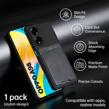 Funda de cartera negra para teléfonos, compatible con Reno15 C, Reno15 F, A6, F31 Pro, Find X9, 15x, C85 Pro y 16 Pro+ - Cartera para teléfono. - Negro - Ver 1