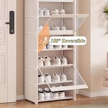 Extra Large Dustproof Shoe Rack, Holds 24/32 Pairs Of Shoes - Transparent Strong Carbon Steel Sports Shoe And Boot Storage Rack- Ideal For Bedroom, Garage, Office - Easy Assembly, Space-Saving Design, Shoe Storage Organizer, Best For Christma - Multicolor - View 5