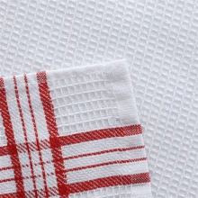 4pcs 90% Cotton + 10% Polyester Blended Waffle Weave Kitchen Dishcloth Cleaning Rags - Multicolor - View 3