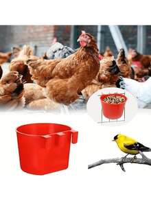 20pcs Chicken And Rabbit Feeders Suitable For Cages, Hanging Chicken Water Feeding Cups, Plastic Bird Feeder Seed Bowls - Feeder - View 11