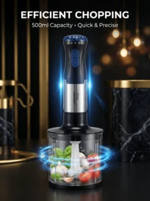 SOKANY 4-In-1 Hand Blender Set, Includes Multi-Function Blender Stick, Food Processor, Baby Food Maker, Speed Controller, Whisk, Meat Grinder - UK Plug(220-240V) - View 10