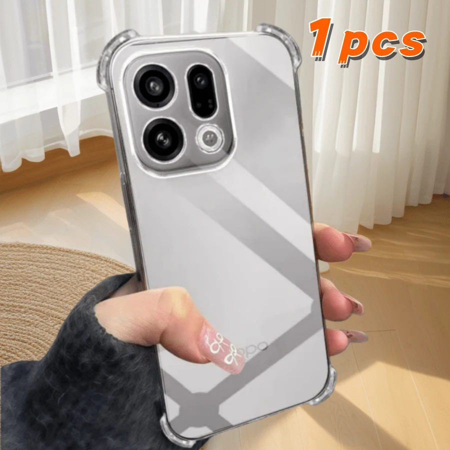 1 Piece Phone Case Protective Cover Designed As Transparent TPU Protective Case Compatible With Find X8/Find X6 Pro/A5/Find X5 Pro/Find X5 Lite/Find X5 5G/FIND Pro/F27/F25 Pro 5G/F21 Pro 4G/F21 PRO/F19 PRO/F19/F11/F9/K11X/K10 5G/K10/Compatible With C65 4G/C63 4G/Reno14 F/A5 Pro/Reno13 F/F11 PRO - Clear - View 1