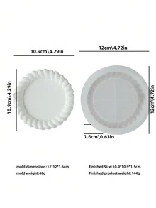 Reusable Silicone Candle Mold For DIY Resin Coasters, Gypsum Trays - High-Temperature , Easy Release, And Easy To Clean - Pallet Mold - View 2