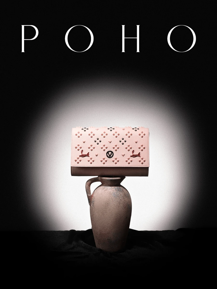 POHO Brand Luxury Customized Letter Small Crossbody Chain Bag - V-Pink - Pink - View 1
