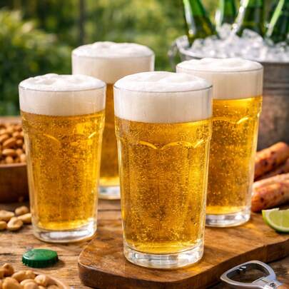 Set de 4 Tarros de Vidrio para Cerveza de 850 ml Vidrio Resistente – Ideal para Cerveza Artesanal, Bebidas Frías o Cocteles