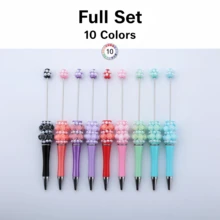 6pcs New Arrival Hot Selling Faux Pearl Beaded Ballpoint Pens, Jewelry Making DIY Accessory Kit, Focal Point Beads, Student/Teacher Festival Gift - Multi-color Random Distribution - View 6