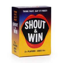 Shout & Win Fast Thinking Word Card Game Quick Reaction Vocabulary Challenge Shout Answers First Party Family Game High Energy Language Play For Travel Gatherings Classroom And Social Fun - Black - View 3