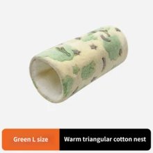 1 pieza Cama de invierno para mascotas de algodón grueso y suave, estilo túnel, cama de descanso diario cómoda para mascotas pequeñas, suministros para mascotas, equipo para mascotas pequeñas, jaula y nido para mascotas pequeñas, cama y hamaca para animales pequeños - Multicolor - Ver 11